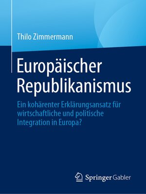 cover image of Europäischer Republikanismus